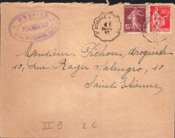 AFFRANCHISSEMENT COMPOSE SUR LETTRE DE LA FOUILLOUSE LOIRE - Tarifas Postales