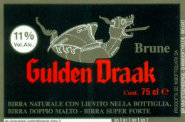 Oud Etiket Bier Gulden Draak Brune 75cl. 11° - Brouwerij / Brasserie Van Steenberge Te Ertvelde - Bier