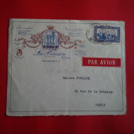 LETTRE MAROC CASABLANCA POUR PARIS - Storia Postale