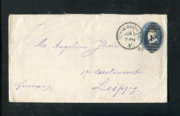 "USA" 1892, Ganzsachenumschlag Nach Deutschland (R1234) - ...-1900