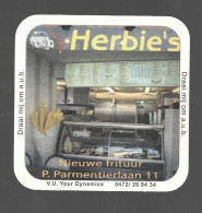 Knokke My Way Nachtrestaurant Bierviltje Herbie's Frituur Beer Coaster Sous Bock Htje - Sotto-boccale