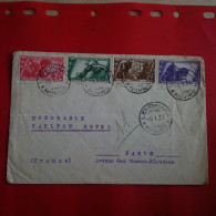 LETTRE LENDINARA ROVISO POUR PARIS CARLTON HOTEL TIMBRE POSTE AERIENNE - Storia Postale