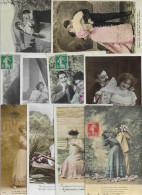 C/283               10  Cpa   Thémes -   Couples   Cartes écrites    -   N°  11 - Parejas