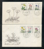"TSCHECHOSLOWAKEI" 1960, Mi. 1234-1239 "Blumen" Auf 2 FDC (R1237) - FDC