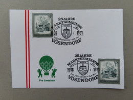 Österreich Pro Juventute - Mit Sonderstempel 15. 6. 1991 Vösendorf, 25 Jahre Marktgemeinde (Nr.1421) - Sonstige & Ohne Zuordnung