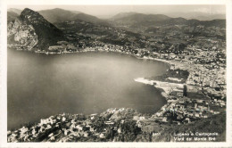 Switzerland Postcard Lugano E Castagnola Vista Dal Monte Bre - Autres & Non Classés