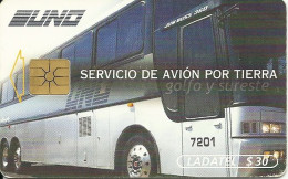 Mexico: Telmex/lLadatel - 2000 UNO Servicio De Avión Por Tierra. Autobus - Mexique