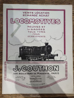 LOCOMOTIVES J. COUTHON Vente Location 1921 Tender Tilkin Koppel ... - Trasporti