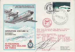 Ross Dependency 1978 Operation Icecube 14 Signature  Ca Scott Base 30 NOV 1978 (RT168) - Covers & Documents