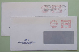 Svizzera, ZFL,Zurcher Freilager, Targhetta Protezione Civile, A.m.,ema,meter,freistempel, 4 Buste 2 Frammenti(DZ723973)) - Postage Meters