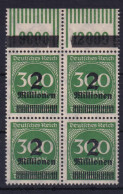 Deutsches Reich 310 C W Oberrand 4er Block Ziffern 2 Mio Auf 300 M ** /2 - Autres & Non Classés