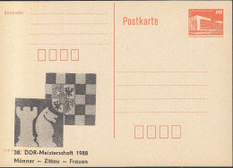 DDR PP 19 II, Ungebraucht, 38. DDR-Schach-Meisterschaft, Zittau, 1988 - Privé Postkaarten - Ongebruikt