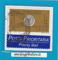 USATI ITALIA POSTA PRIORITARIA 1999 - Ref.1400 "1^ EMISSIONE" 1 Val. Con Appendice L.1200 € 0,62 - - 1991-00: Usados