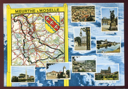 CPM 54 MEURTHE ET MOSELLE Multi Vues + Carte Du Département Extrait De La Carte Michelin N° 989 - Otros & Sin Clasificación