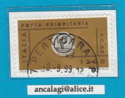 USATI ITALIA POSTA PRIORITARIA 1999 - Ref.1401 "1^ EMISSIONE" 1 Val. L.1200 € 0,62 - - 2011-20: Gebraucht