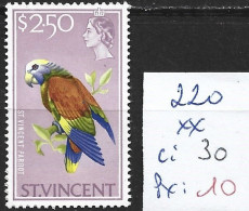 SAINT-VINCENT 220 ** Côte 30 € - Parrots