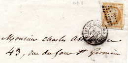 Paris - LAC Affr N° 13A Obl Losange K (grand Logement) Tàd Type 1520 - 1849-1876: Période Classique