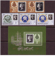 USSR 1990. 150th Ann.of The First Stamp. MNH. Mi. Nr. 6066-68 + Bl.212. - Nuevos