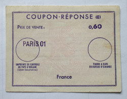 Coupon-réponse  France 0,60 F PARIS 01 - Antwortscheine