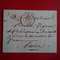 LETTRE AUCH POUR PARIS CHEF DE DIVISON GENERAL DU MINISTERE DES FINANCES - 1801-1848: Précurseurs XIX