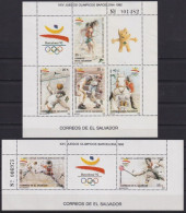 Olympische Spelen 1992 , El Salvador - Zegels In Blokken  Postfris - Estate 1992: Barcellona