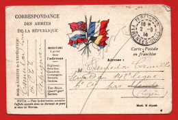 (RECTO / VERSO) CARTE CORRESPONDANCE DES ARMEES DE LA REPUBLIQUE - EN 1914 - LE 02/09/19914 - Storia Postale