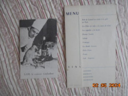 1954 Menu Et Carte Pub Rotisserie Du Coq Hardy, Chez Sam, Le Cuisinier Troubadour, Pontchartrain, Neauphle Le Chateau - Menükarten