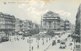 Belgium Postcard Bruxelles Place De Brouckere Tram - Other & Unclassified