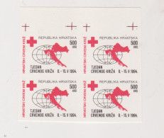 CROATIA.red Cross Charity Stamp,  Imperforated Bloc Of 4,MNH - Kroatië