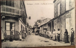 Cpa, 24 DORDOGNE, FAUX La Rue De La Poste, Animée, Cheval, Coll ASTRUC Imp Guionie Et Cie Toulouse, TBE - Autres & Non Classés