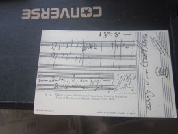 Sketch Of Part Of Thye Pastoral Symphony From The Beginning Of Beethoven S Sketch 1808 Old Note Postcards - Music And Musicians