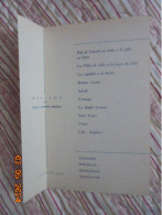 1954 Menu De Marriage - Rotisserie Du Coq Hardy, Chez Sam, Le Cuisinier Troubadour, Pontchartrain, Neauphle Le Chateau - Menu