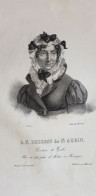 GRAVURE 19ème S.F. DUCREST DE ST AUBIN ROMANCIERE DRAMATURGE - Autres & Non Classés