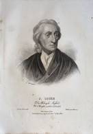 GRAVURE 19ème J. LOCKE PHILOSOPHE ANGLAIS - Wissenschaft