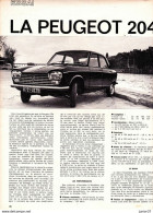 3 Feuillets De Magazine Peugeot 204 1969, 204 Break Diesel 1968, 204 D 1975 - KFZ