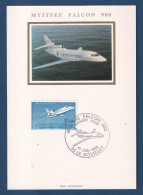 France - FDC - Premier Jour - Carte Maximum - Mystère Falcon 900 - 1985 - 1980-1989