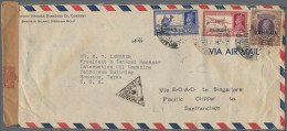 Bahrain: 1941 Censored Airmail Envelope Used From Bahrain To Houston, Texas, U.S - Bahrain (1965-...)