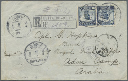 China: 1914, Early Incoming Mail To Aden Camp, South Arabia: Registered Cover Fr - Brieven En Documenten