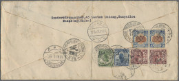 China: 1931, $2 (2) Etc. $4.54 Franking Tied Special Pictorial "Nanking / Inaugu - Covers & Documents