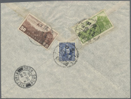 China: 1938/39, Two Air Mail Covers To Zurich/Switzerland: $1.75 Frank Tied "HAN - Covers & Documents