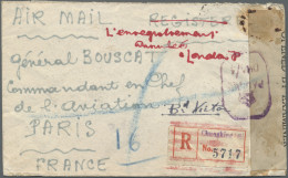 China: 1944. Registered Air Mail Envelope Addressed To 'General Bouscat, Command - Cartas & Documentos