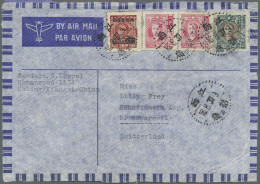 China: 1948 (16 Aug) Envelope Sent To Switzerland Bearing Junk 10c., Bearing Dr - Cartas & Documentos