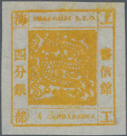 China - Shanghai: 1865, Large Dragon, "Candareens" In The Plural, Non-seriffed N - Andere & Zonder Classificatie