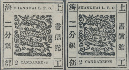 China - Shanghai: 1865, Two Large Dragons, "Candareens" In The Plural, Seriffed - Andere & Zonder Classificatie