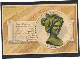 ART NOUVEAU - Portrait Femme Dans Médaillon - Other & Unclassified