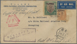 China - Aitmail: 1939 Nov. 2, FFC CNAC Burma-Chungking On Official CNAC Envelope - Andere & Zonder Classificatie