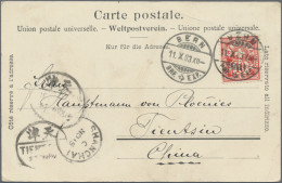 China - Incomming Mail: 1903, Switzerland, 10 C. Tied "BERN 11.X.03" To Ppc (Mt. - Other & Unclassified