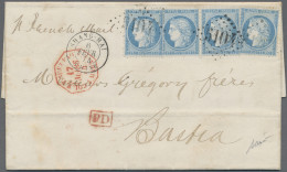 China - Foreign Offices: French Offices, 1874. Envelope Addressed To Corsica Bea - Autres