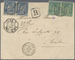 China - Foreign Offices: France, 1890, Registered Envelope To Toulon/France Bear - Autres