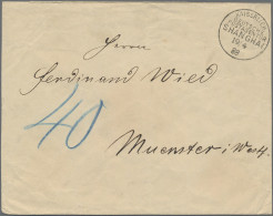China - Foreign Offices: Germany, 1888 (April 4) Cover To Münster, Unfranked On - Otros